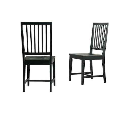 Alaterre Furniture Vienna Wood Dining Chairs, Black Set of 2, PR ANVI01WDC